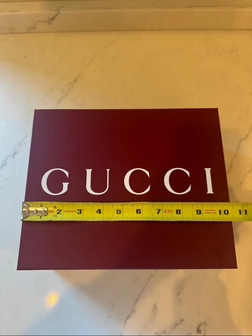 Gucci Burgundy Logo Gift Box 10.5x8.5x5